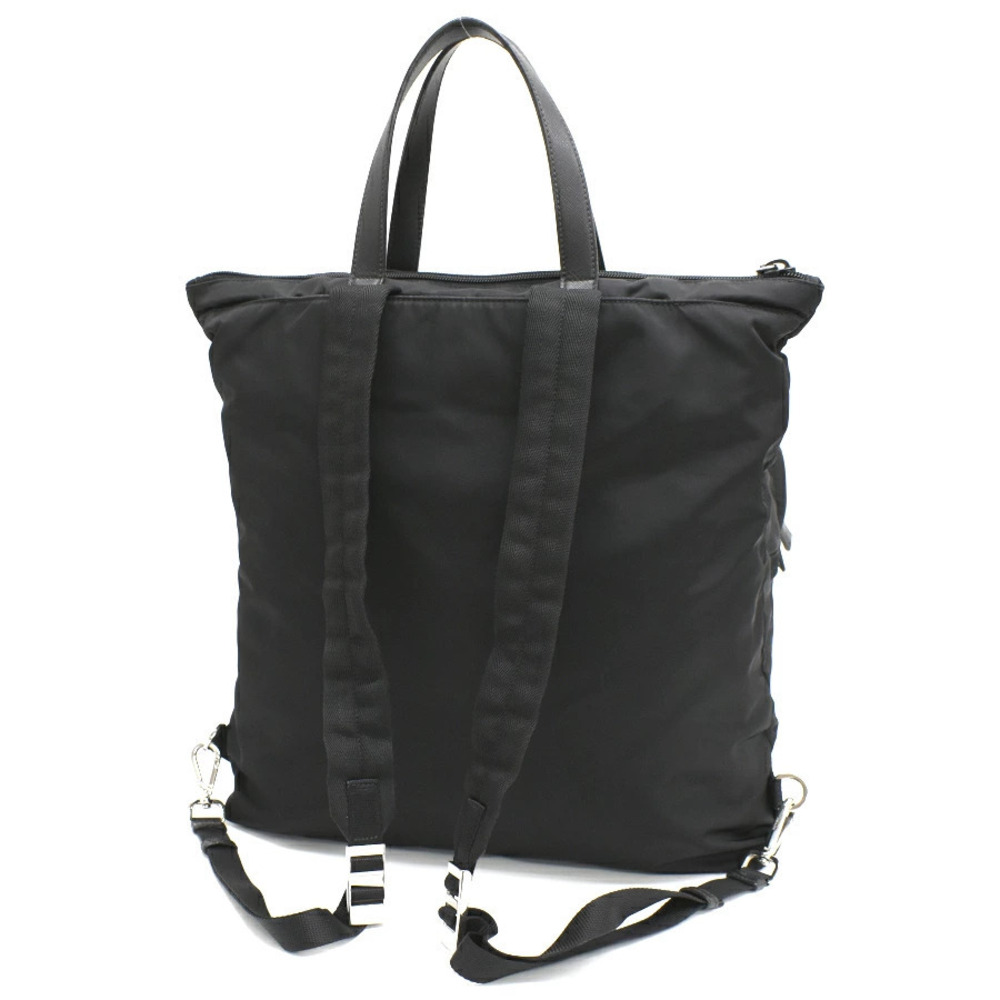 Prada Re Backpack Rucksack Black Triangle Plate - Picture 7 of 8